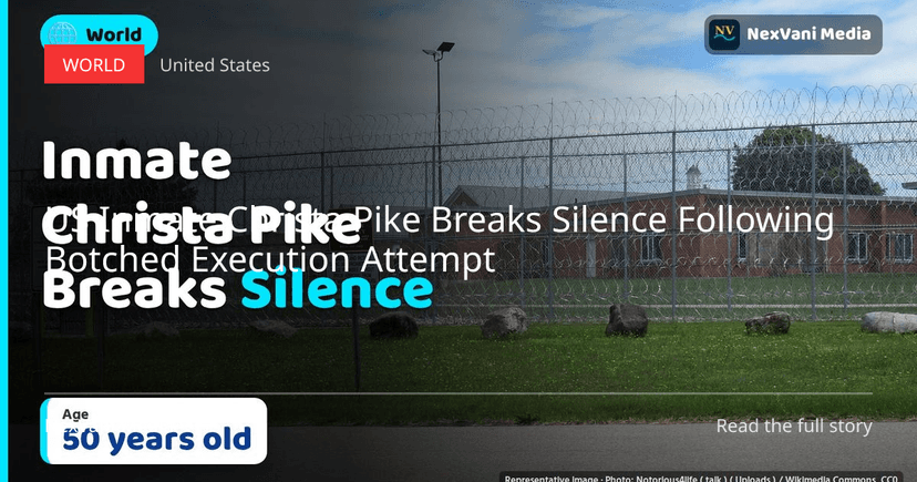 A digital graphic representing legal documents and breaking news about the Christa Pike execution case.