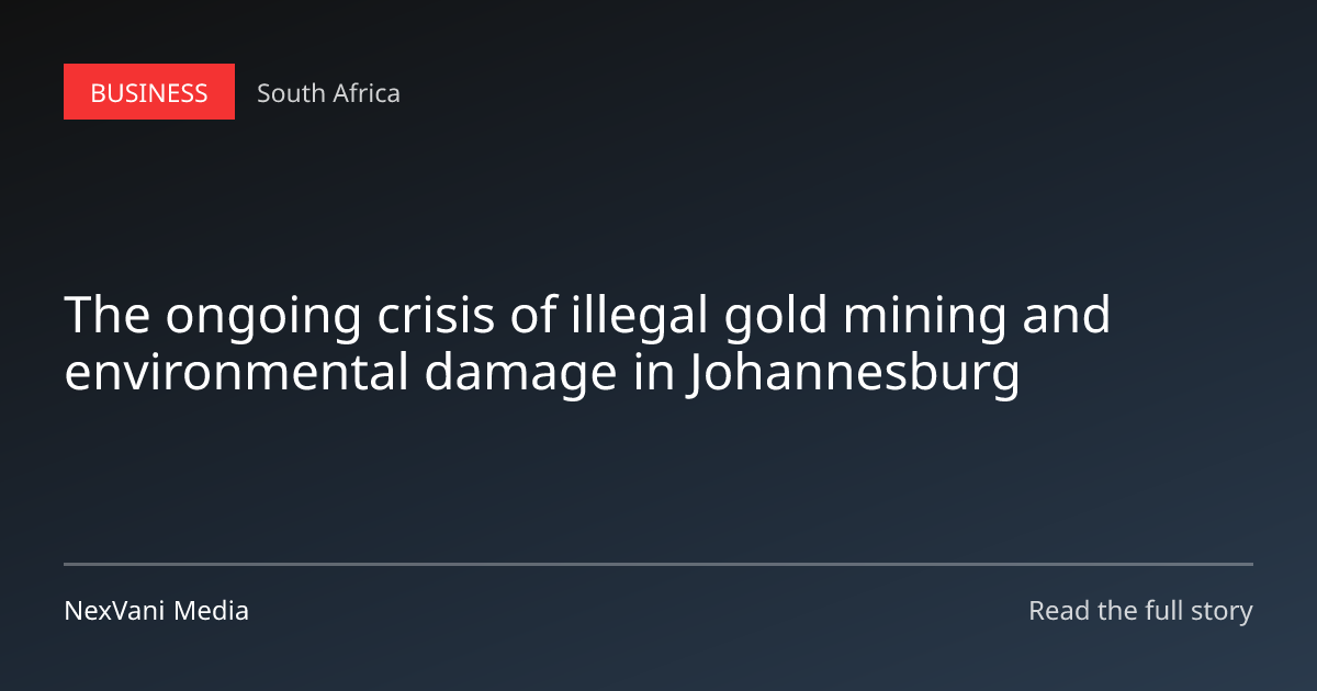An aerial view of abandoned mine shafts and landscape scars near Johannesburg.