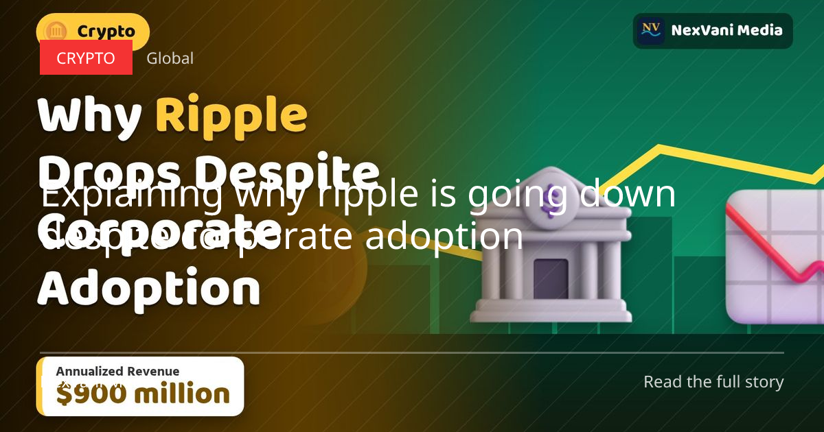 Digital illustration of cryptocurrency charts showing XRP value alongside corporate blockchain network connections.